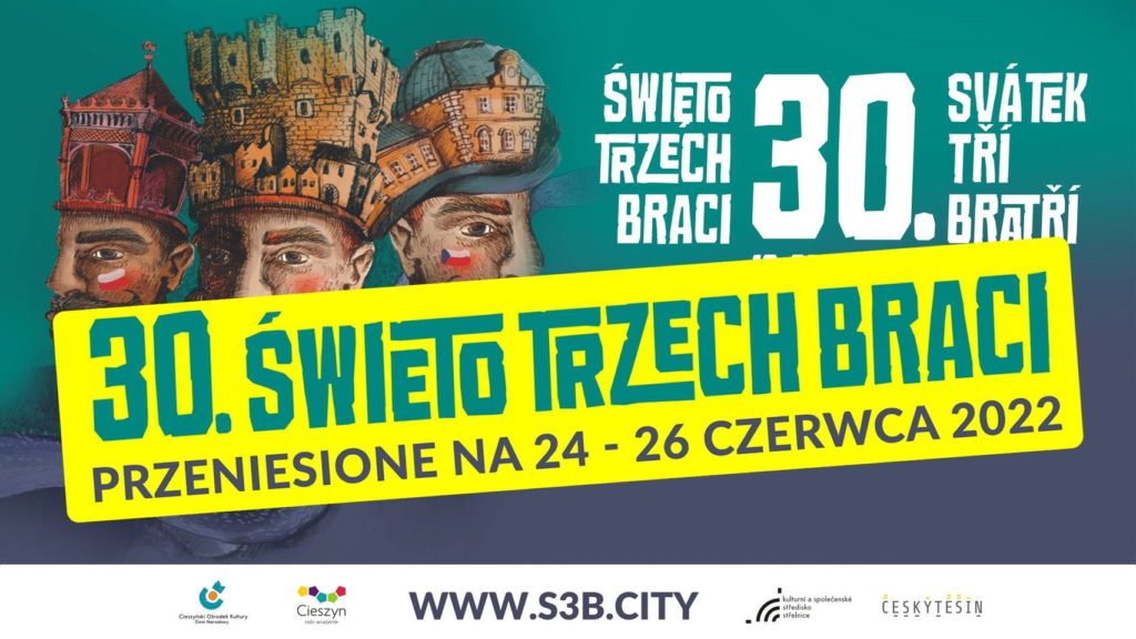 Propagační materiál ke Svátku tří bratří 2022, nový termín 24. - 26. 6. 2022