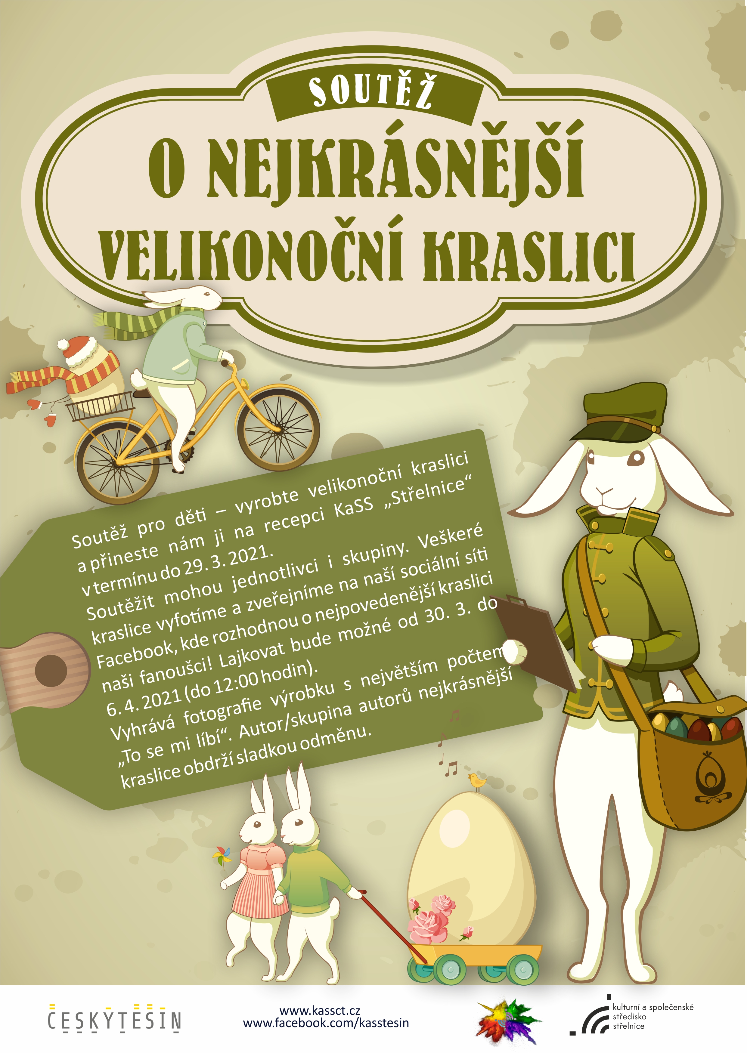 Plakát k soutěži "O nejkrásnější velikonoční kraslici"