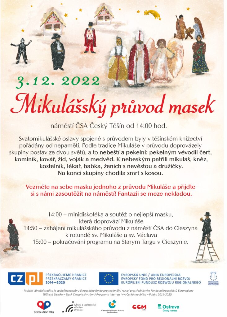 Plakát k akci Mikulášský průvod masek