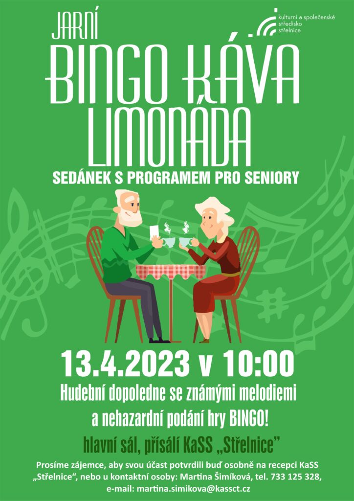 Plakát na společenské setkání pro seniory