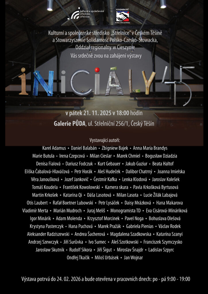 pozvánka k výstavě Iniciály 45