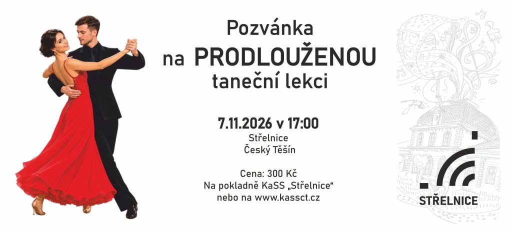 pozvánka na prodlouženou taneční lekci pro SŠ